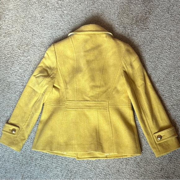 Talbots Women's Yellow Double-Breasted Peacoat - Picture 4 of 6
